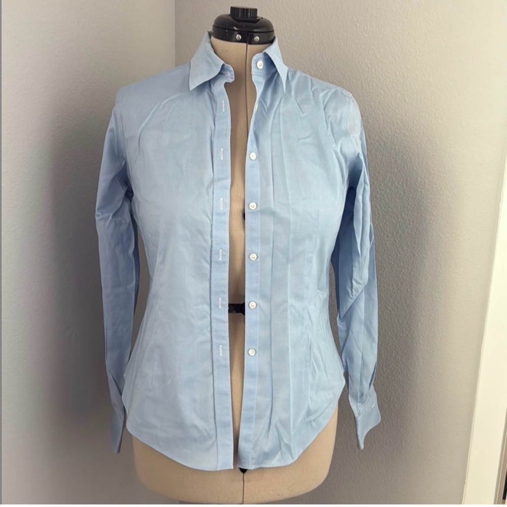 Brooks Brothers Blue Casual Button Down Shirt with Textured Fabric